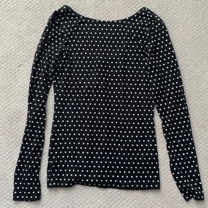 Hinge Polka Dotted Long Sleeve Shirt